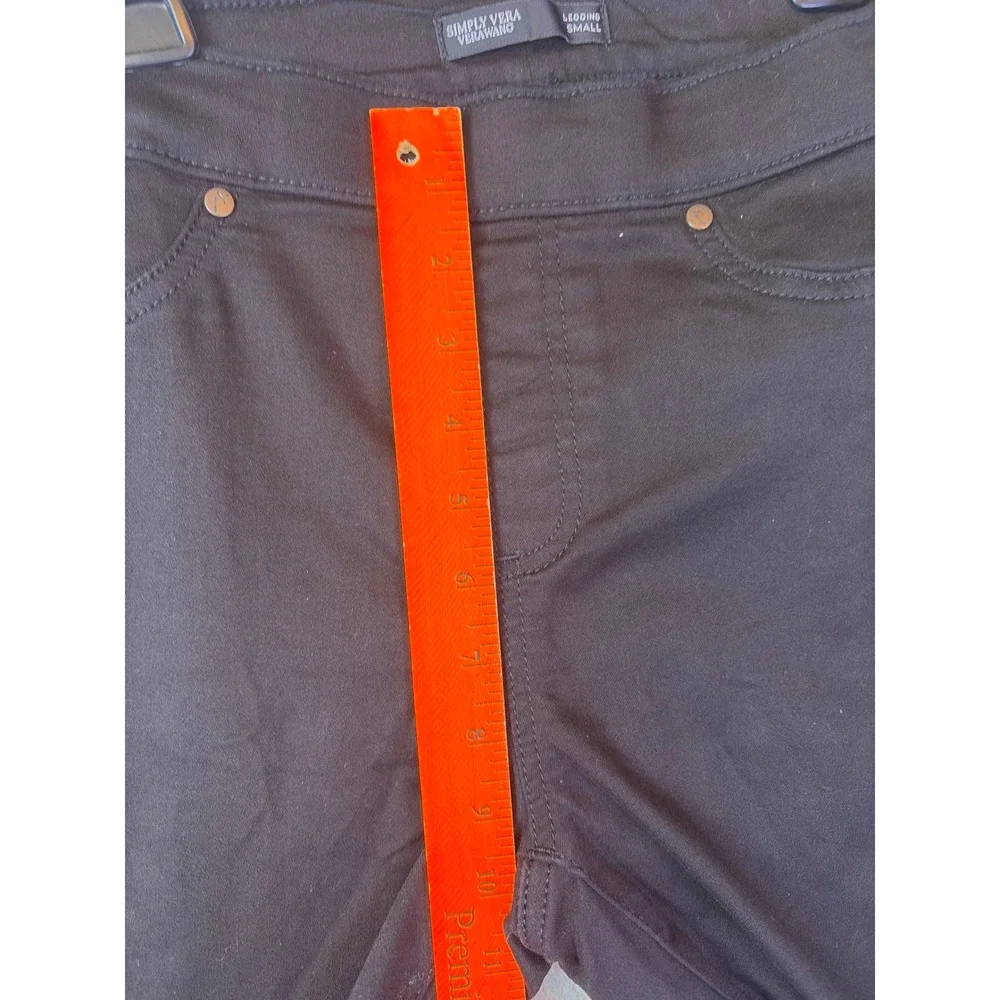 Simply Vera Vera Wang Shaping Denim Leggings Small Black Mid Rise WSV31LG16R3‎